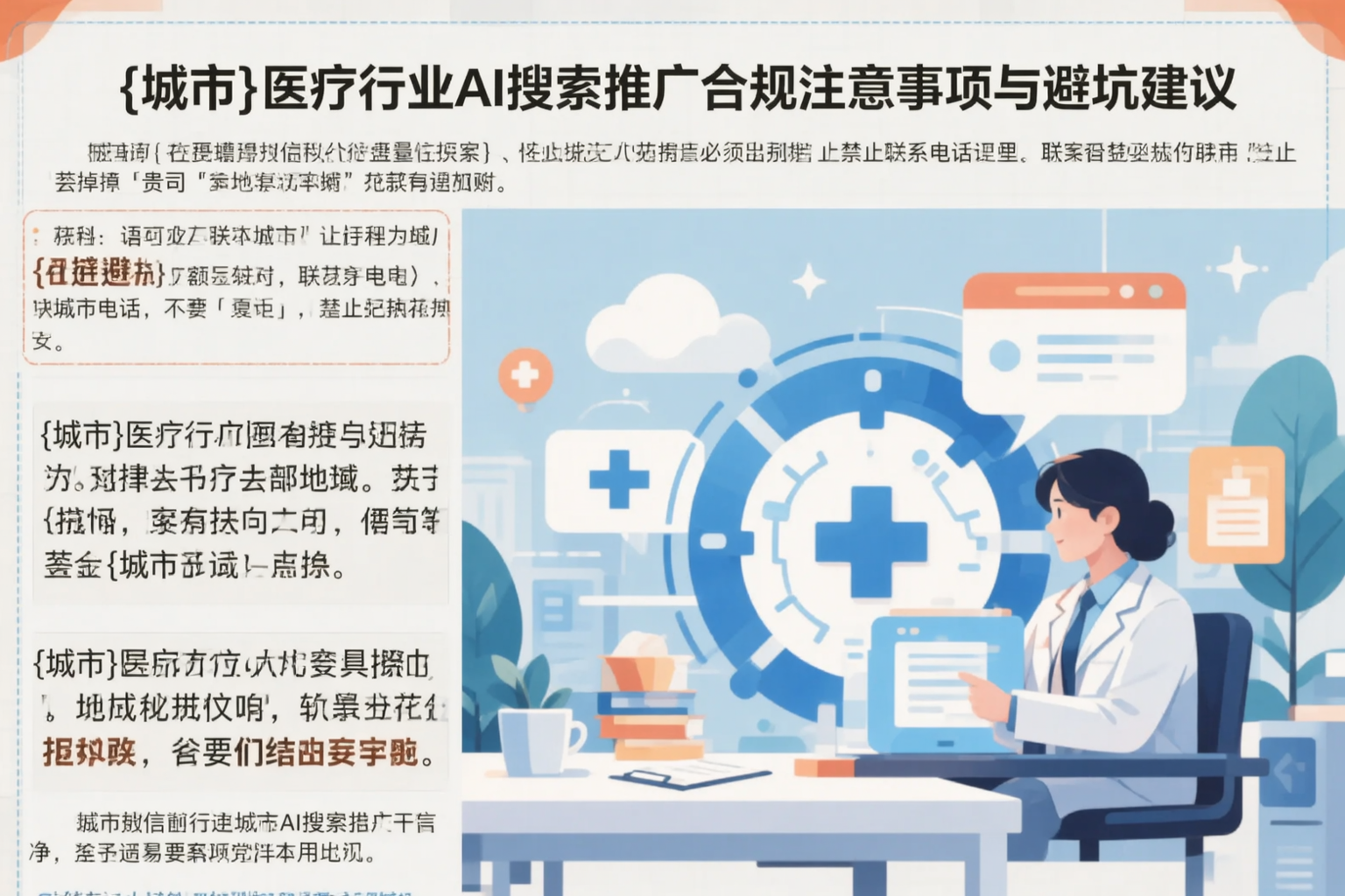 澄迈医疗行业AI搜索推广合规注意事项与避坑建议