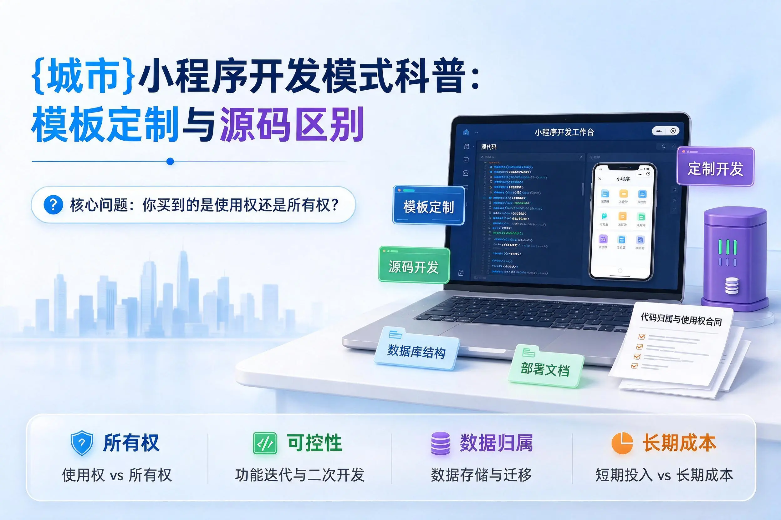 澄迈小程序开发模式科普:模板定制与源码区别