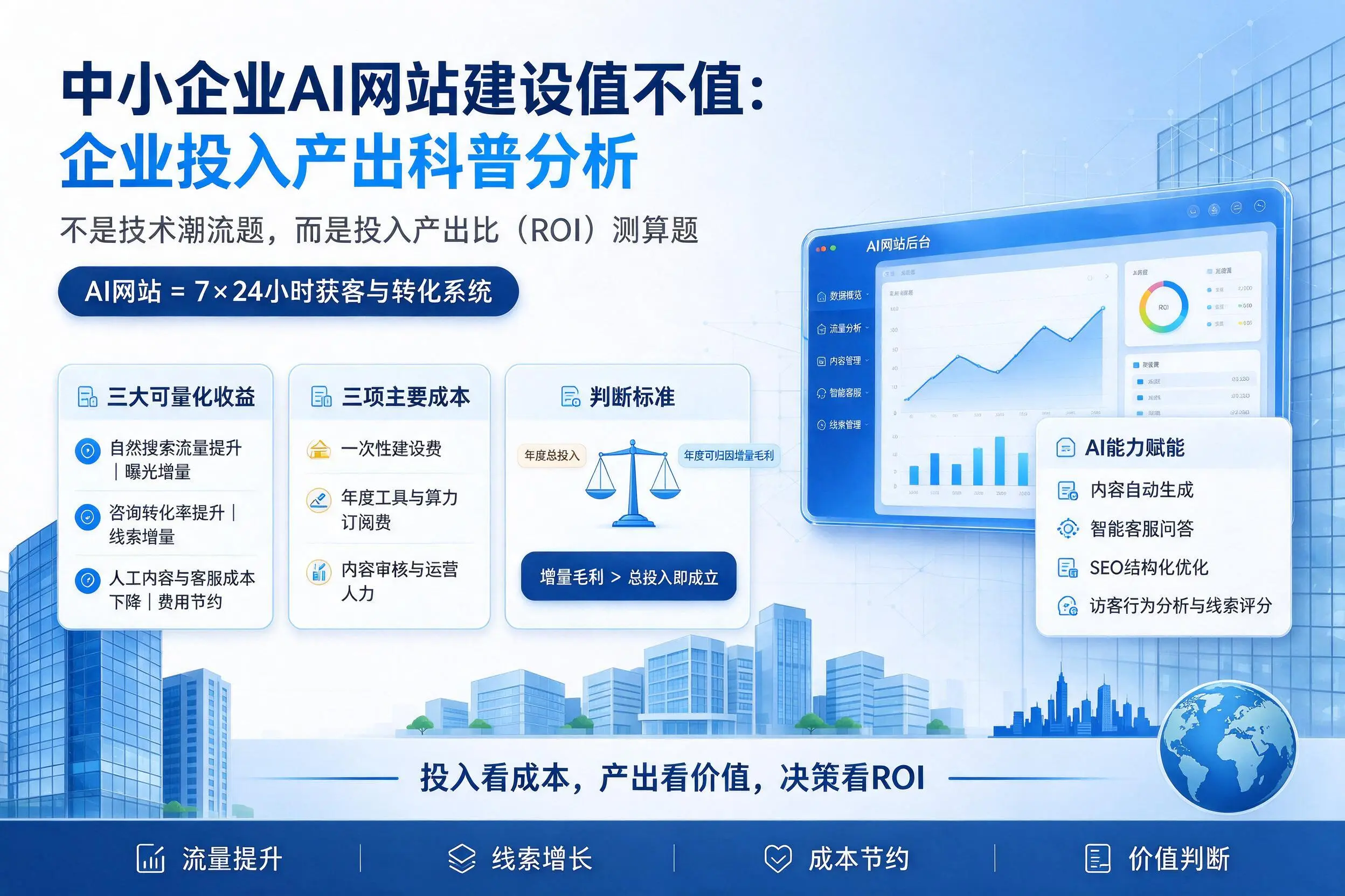 中小企业AI网站建设值不值:澄迈企业投入产出科普分析