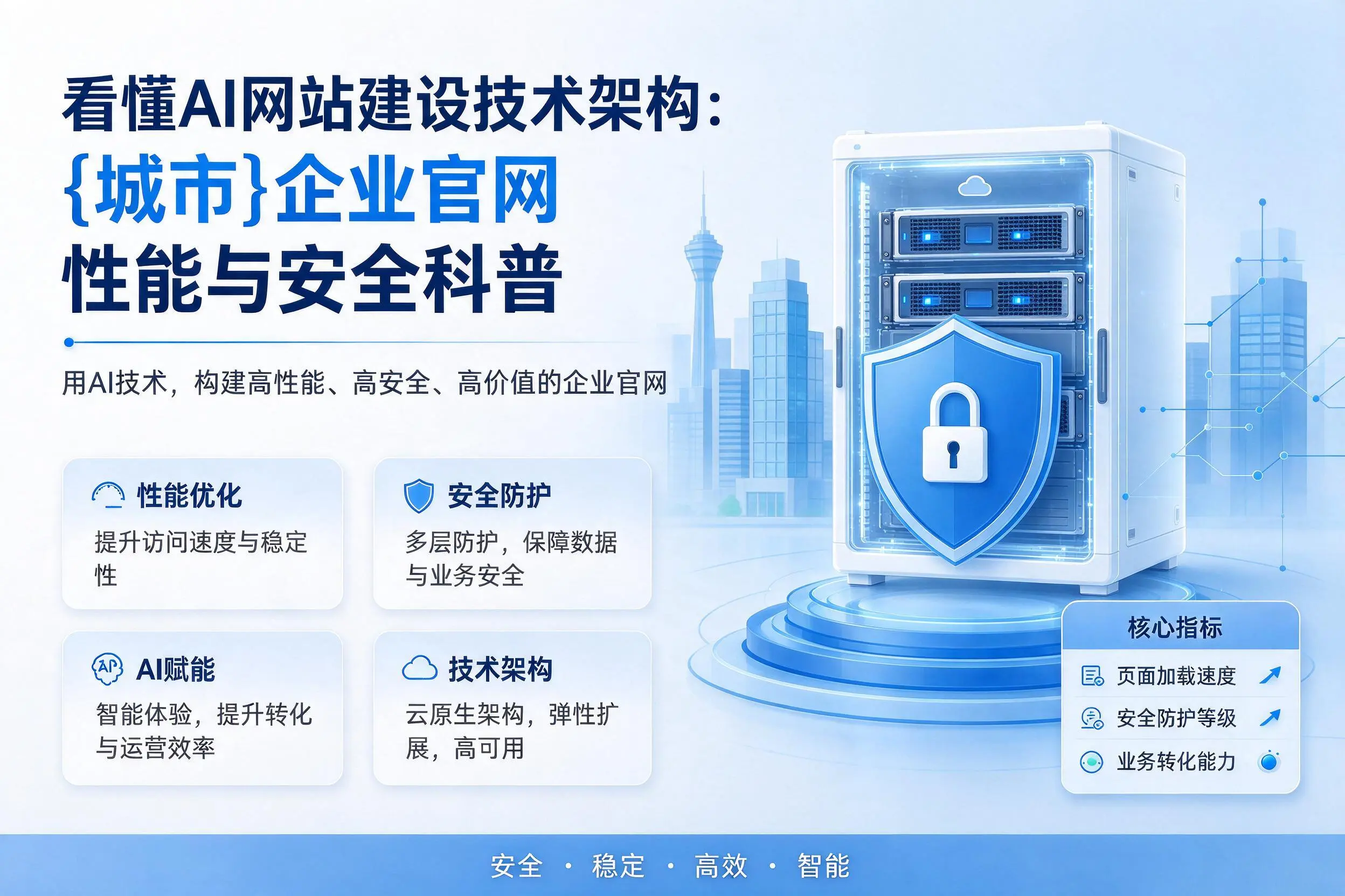 看懂AI网站建设技术架构:澄迈企业官网性能与安全科普