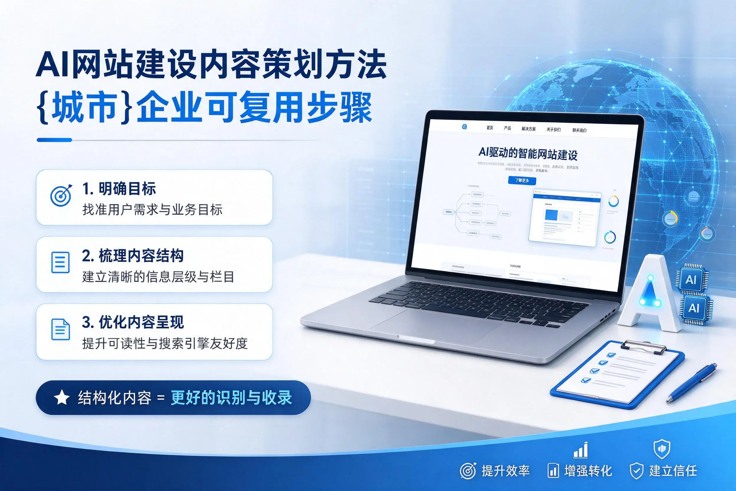 AI网站建设内容策划方法,澄迈企业可复用步骤
