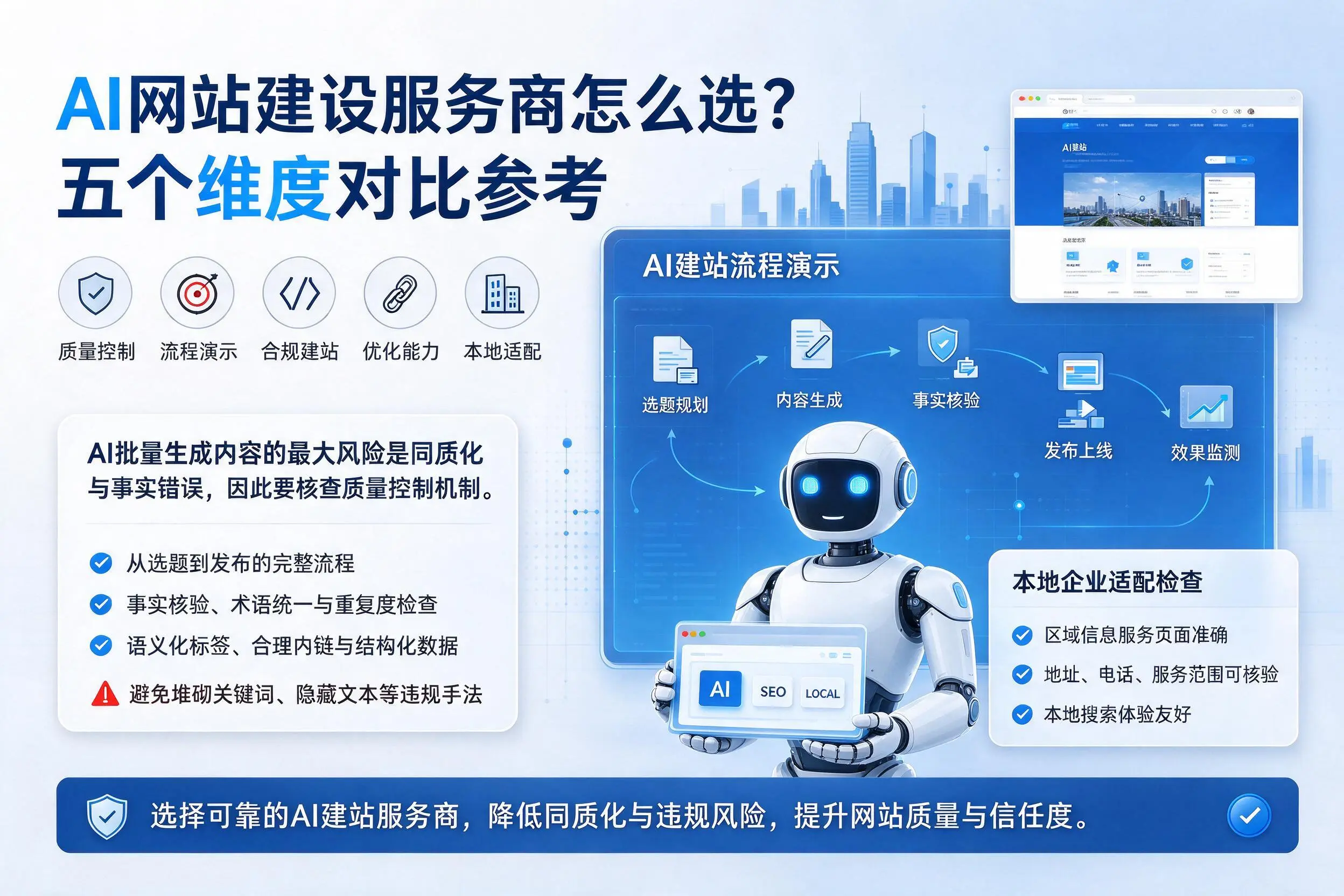 澄迈AI网站建设服务商怎么选？五个维度对比参考