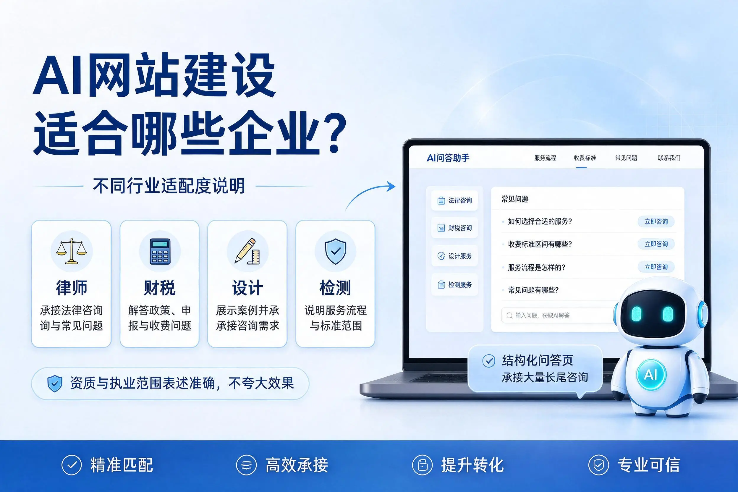 AI网站建设适合哪些企业？澄迈不同行业适配度说明