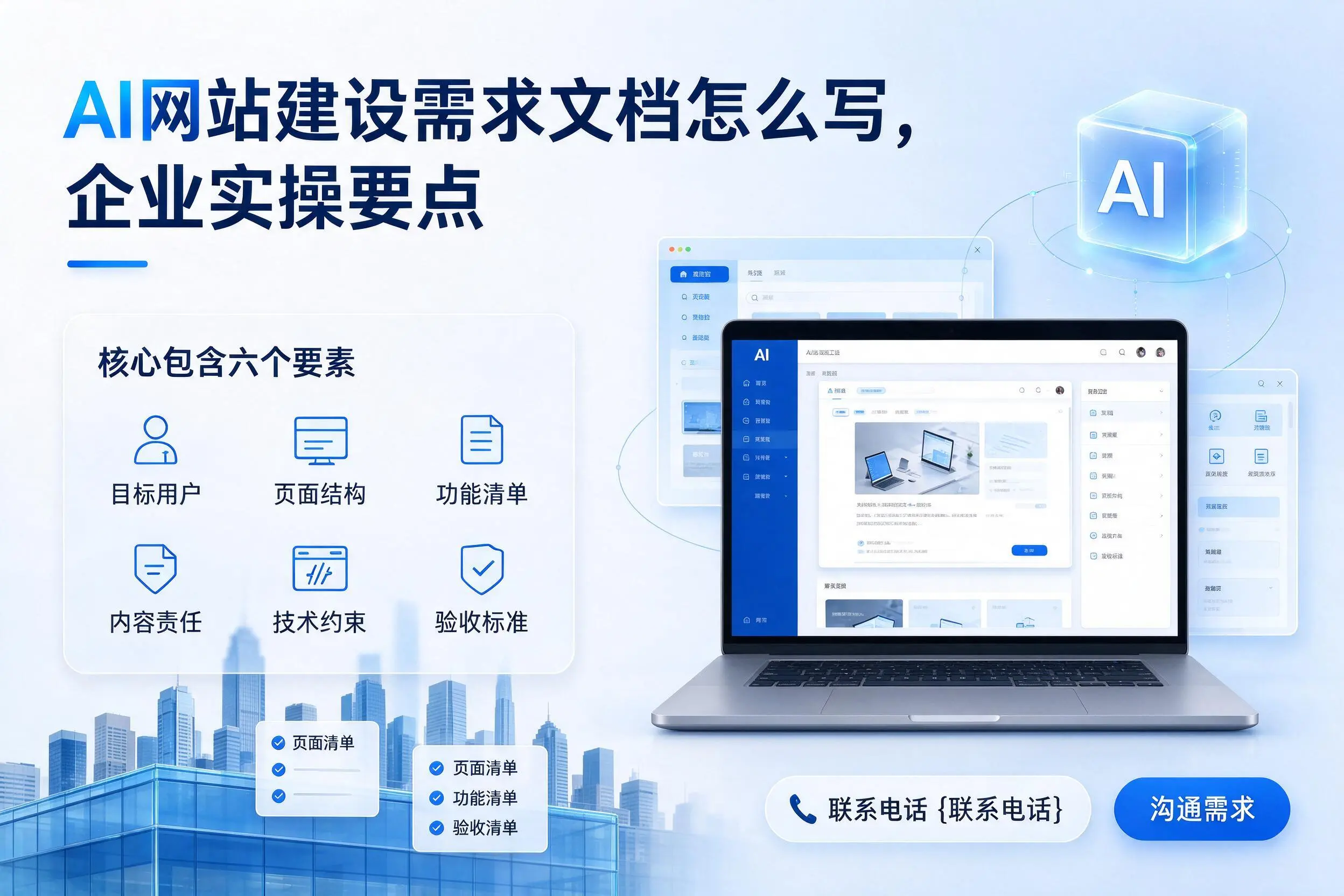 AI网站建设需求文档怎么写,澄迈企业实操要点
